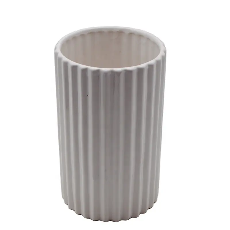 Mini jarrones de estilo ORDICO, venta al por mayor de jarrones de flores de cerámica blanca, jarrones de cerámica personalizados