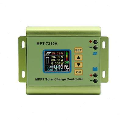 New MPT-7210A Solar Panel Charge Controller Aluminum Alloy LCD Display MPPT Adjustable Solar Lithium Battery Pack Charger Regula
