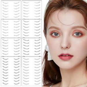 3D ต่ํากันน้ําขนตาปลอมสักสติกเกอร์ชั่วคราวขนตาสักสําหรับแต่งหน้าความงาม