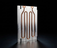 Plaques de refroidissement liquide en aluminium usinées CNC pour tubes de chaleur en cuivre, contrôle liquide, OEM ODM