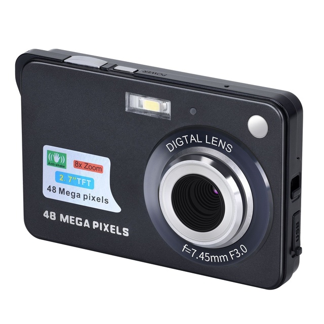 NEW Design Vintage Style 1080p 48 MP 2.7-inch Screen CMOS Sensor 16x Zoom Selfie & Video Kids Digital Camera