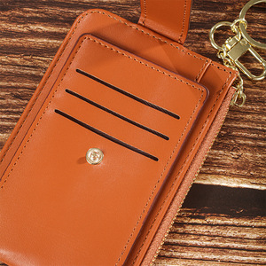 Korean Style Mini PU Card <b>Holder</b> With Keychain For Women Coin Purse Ultra Thin Solid Color <b>Wallet</b> For Credit Card Everyday Use - Product Image 4