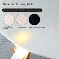 Modernes Design Künstlicher Marmor Desktop Esstisch Restaurant Cafe Shop Fast Food runder Tisch mit Metall basis