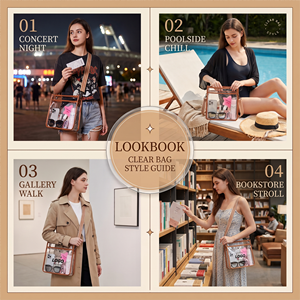 Sac à bandoulière transparent en PVC tendance 2026 pour femme, avec fermeture éclair, idéal pour les concerts et les stades sportifs - Product Image 3