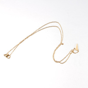 Collier en acier inoxydable plaqué or 18K, polissage miroir, en acier inoxydable, pour femmes, souhait en os - Product Image 5