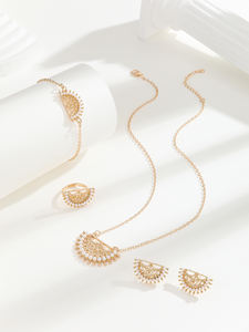 שרשרת נירוסטה דובאי בוהמיאן משובץ זהב זירקון לנשים לתכשיטי נישואין לנישואין נישואין - Product Image 3