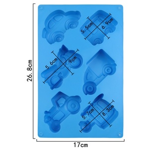 Stampo in Silicone per Torte - 6-in-1 con Diverse Forme (Auto/Camion/Riso), Stampi in Gesso per Modellismo XG1212, Confezione all'Ingrosso - Product Image 3