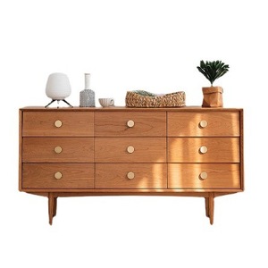 Commode en bois massif 1,6x0,4x0,85m, style scandinave, armoire de rangement autoportante, utilisation chambre et salon - Product Image 3