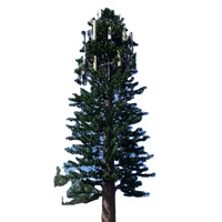 Torre de Telecomunicaciones 5G con Diseño de Pino Biónico Camuflado de 40m, Tecnología Profesional para Bosques y Resorts Turísticos