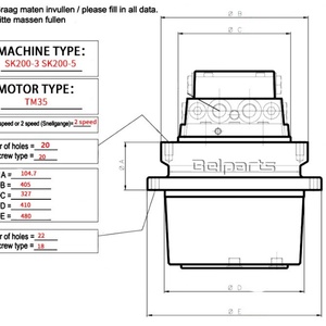 มอเตอร์ขับเคลื่อนสำเร็จรูปสำหรับรถขุด TM35VL GM35VL รุ่น YN15V00007F1 ชุดมอเตอร์เดินหน้าสำหรับ YN15V00007F1 - Product Image 6