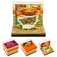 Bloc-notes en papier 3D Montagne Laojun Coucher de soleil doré, Calendrier quotidien 2027, Sculpture lumineuse, Souvenir haut de gamme, Bloc-notes 3D
