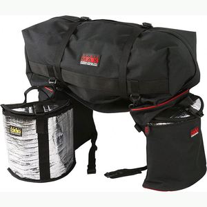 Sac de moto vintage BSCI, sacoche latérale pour motard, sacoche en toile batik et cuir de cheval, sac bandoulière tendance pour homme - Product Image 1