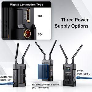 Transmisor y Receptor de Video Inalámbrico de Largo Alcance de 985 Pies con Accesorios para Cámara y Transmisión SDI HD 4K - Product Image 2
