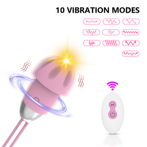 Estimulador inalámbrico de 10 frecuencias con control remoto, vibrador de huevo de dos tonos con forma de hongo para adultos - Product Image 2