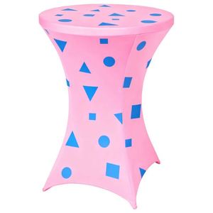 Custom Printed <b>Round</b> Cocktail <b>Table</b> <b>Cover</b> Wholesale Spandex Bar <b>Table</b> Cloths - Product Image 1