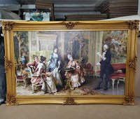 Cadre photo en bois vintage classique de grande taille personnalisable pour la maison, largeur de bordure de 20 cm