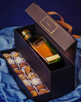 Boîtes à dessert personnalisées en papier écologique Emballage en carton à tiroir double couche Boîte cadeau pour bouteille de vin Boîte pour macarons et bonbons Ramadan