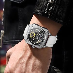 Square Watch Men's Tourbillon Designer Uhren Crystal Transparent Waterproof Montre Homme Iced Out <b>Automatic</b> Mechanical Watch - Product Image 3