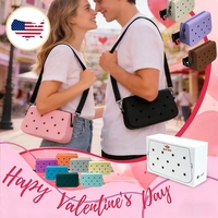 Tas Tote Mini EVA Lucu untuk Clog Charms DIY Desain Lubang Punch, Tas Selempang yang Menyenangkan untuk Hadiah Hari Valentine dengan Kotak 2026 Grosir