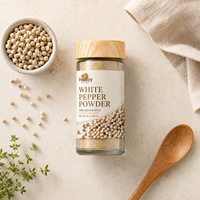 Poivre Blanc en Poudre Finement Moulu pour la Cuisine Quotidienne – Pot de Vente au Détail pour Marques Alimentaires et Distributeurs