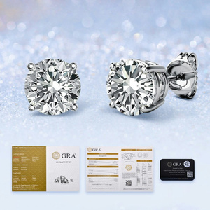 0.1ct-5ct 3-11Mm Moissanite Oorbellen 925 Sterling Zilver Vergulde Studs D Kleur Vvvs Diamant Voor Mannen Gra Luxe Sieraden - Product Image 5