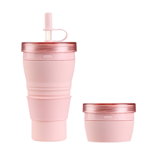 Tazza Pieghevole in Silicone per Alimenti, Antigoccia, Salvaspazio, Riutilizzabile, per Caffè, da Viaggio, Bottiglia d'Acqua Pieghevole - Product Image 1