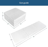 Surmatelas pliant pliable 4 pouces lit de Camping en mousse à mémoire de forme pour les invités de voyage matelas avec housse lavable imperméable