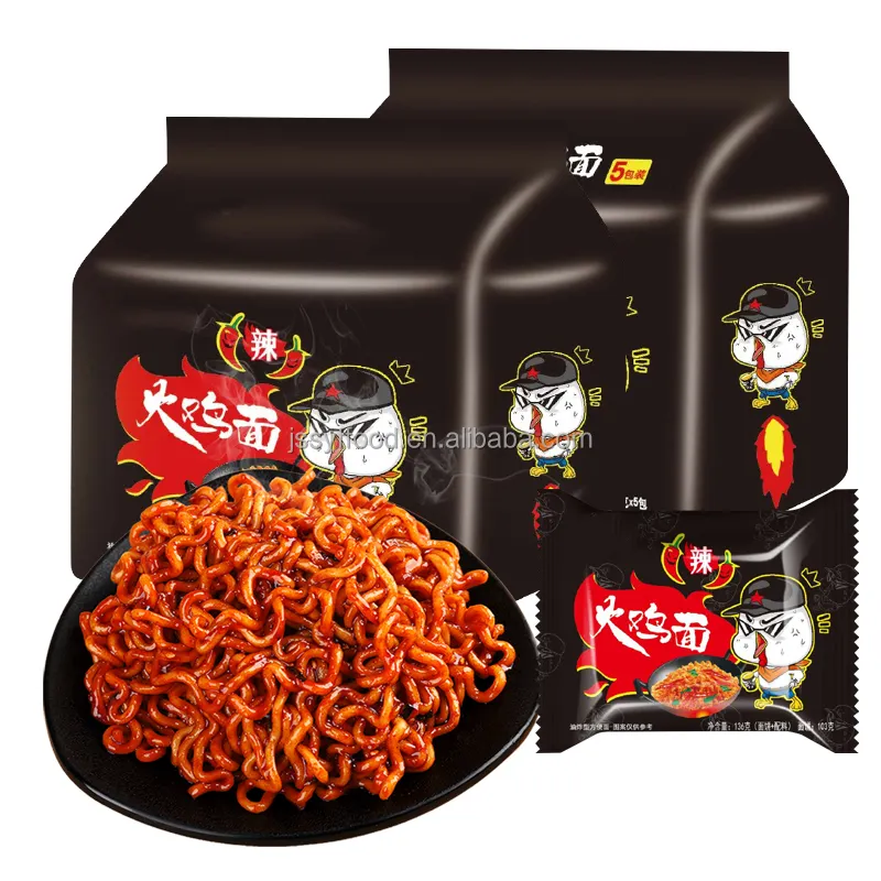 OEM Atacado Coreano Noodles venda quente frango quente sabor picante Halal Macarrão ramen instantâneo