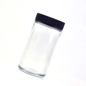 6盎司180米优质儿童防黑盖透明圆罐180克玻璃罐食品容器儿童安全罐