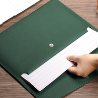 Carpeta de Archivos Personalizada Tamaño A4 de Cuero PU Resistente al Agua con Patrón de Bolsa Organizadora de Documentos Suave para Uso Escolar y de Oficina