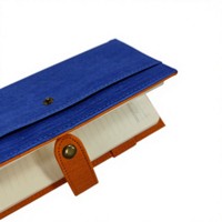 Carnet de notes A5 en similicuir à couverture rigide avec sangle, reliure sans fil, pour étudiants et usage professionnel – Vente en gros
