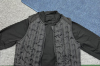Gilet de course matelassé avec poches zippées, veste sans manches pour jogging, ensembles de vêtements de sport unisexes pour l'extérieur, col roulé, couche de base respirante