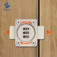 Serrure à code antivol noire moderne pour meubles de maison, déverrouillage sans perçage par clé pour armoires, tiroirs, placards et portes de bureau