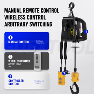 Portable Wireless Remote Control Electric Winch Traction Block Rope <b>Hoist</b> Small Crane Home Decoration Crane <b>Hoist</b> Lifting Tool - Product Image 3