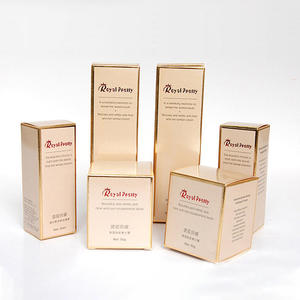 Boîte en carton personnalisée de luxe avec impression dorée <span class=keywords><strong>pour</strong></span> emballage cosmétique, crème, toner, sérum, produits de beauté, en vrac - Product Image 1