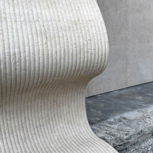 Grande dalle moderne imperméable et ignifuge, en pierre douce de type colonnette <span class=keywords><strong>romaine</strong></span> à rainures, en travertin, pour la décoration murale extérieure des hôtels et des villas - Product Image 4