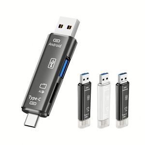 5 in 1 Multifunction <b>Usb</b> 2.0 Type C/<b>Usb</b> /<b>Micro</b> <b>Usb</b>/Tf/SD Memory Card Reader OTG <b>Adapter</b> Mobile Phone Accessories - Product Image 1