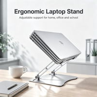 Support pour ordinateur portable SMONAMA classique en alliage d'aluminium, pliable, réglable, support métallique portable pour tablette PC