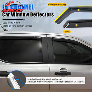 Viseras para Ventanas Laterales para Ford Ranger Crew Cab 24-25, Deflectores de PC Integrados en el Canal, Protección para Ventanas Laterales de Puerta de Coche, 4 Piezas - Product Image 2