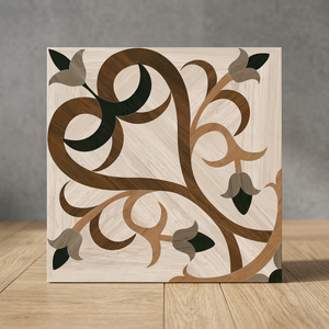 Carreaux de sol en céramique Green Wood Bookmatch 300x300mm, design marbre glacé numérique, décoration intérieure - Product Image 6