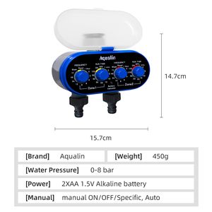 Temporizador de Jardín Digital Inteligente Aqualin, Compatible, Programable, Sistema de Riego Automático para Uso en Interiores y Exteriores, Hecho de Plástico - Product Image 2