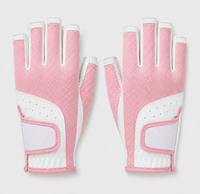 Gants de golf haut de gamme pour femmes en cuir de mouton, antidérapants, respirants, légers, avec fermeture à boucle.