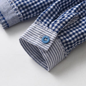 Conjunto de ropa formal de dos piezas para niños de primavera y otoño, ropa infantil a cuadros de manga larga para caballero de un año de edad, <span class=keywords><strong>9</strong></span> años - Product Image 4