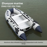 Bateau pneumatique pliable à grande vitesse en alliage d'aluminium Zhaoyue, bateau de pêche en caoutchouc, capacité de 7+ personnes