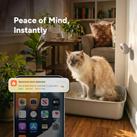 USMILEPET Caméra pour litière de chat avec application, surveillance IA de la santé et alertes, suivi des urinations et des selles, moniteur de santé pour animaux de compagnie pour litière