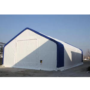 Auvent en tissu PVC imperméable préfabriqué pour application extérieure, avec structure en acier, pour garage de voiture, entrepôt - Product Image 2