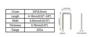 Pistola Pneumatica per Graffette in Alluminio 22GA 1/4~5/8" per Legno, Industriale e Fai-da-Te, <span class=keywords><strong>Chiodatrice</strong></span> per Tappezzeria 7116, Graffettatrice ad Aria <span class=keywords><strong>a</strong></span> <span class=keywords><strong>Sparo</strong></span> Continuo - Product Image 2