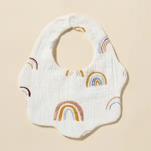 Bavoirs pour bébés de qualité durable nourrissant le bébé en coton de plusieurs couleurs