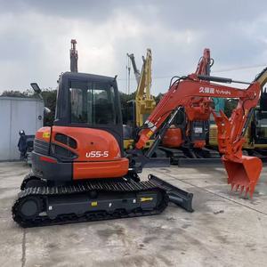 Mini-excavatrice Kubota U55 d'occasion avec pince hydraulique, qualité supérieure, d'origine japonaise, excavatrice Kubota U55 d'occasion - Product Image 6