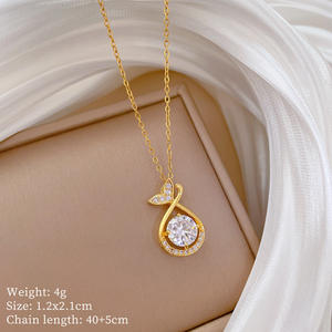 HY <span class=keywords><strong>Mylove</strong></span> Bijoux Unisexe en Acier Inoxydable, Pendentif Médaillon Tendance avec Chaîne à Maillons, Pierre Zircon, Style Hip Hop, Anniversaire, Plaqué Rhodium - Product Image 5